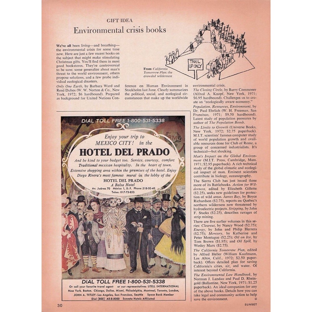 1972 Hotel Del Prado Mexico City Vintage Travel Print Ad DF D.F. decor Mexican
